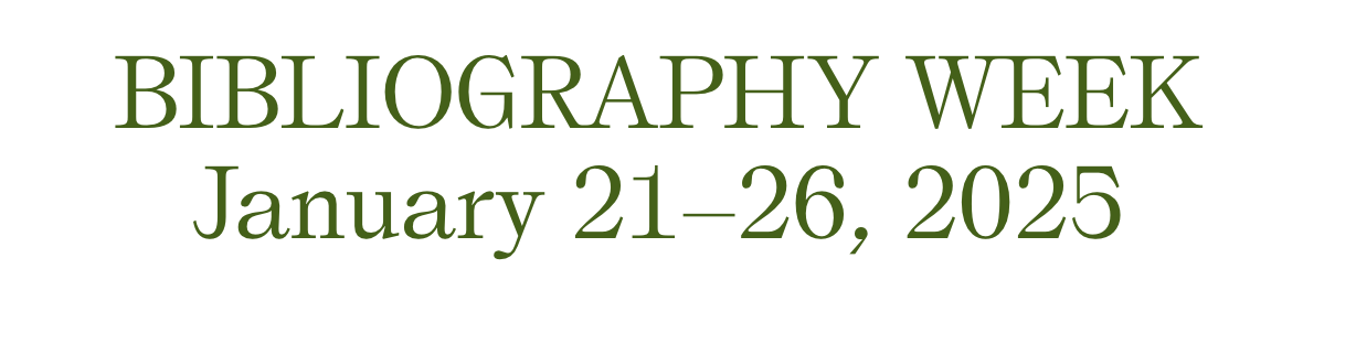 Bibliography Week 2025